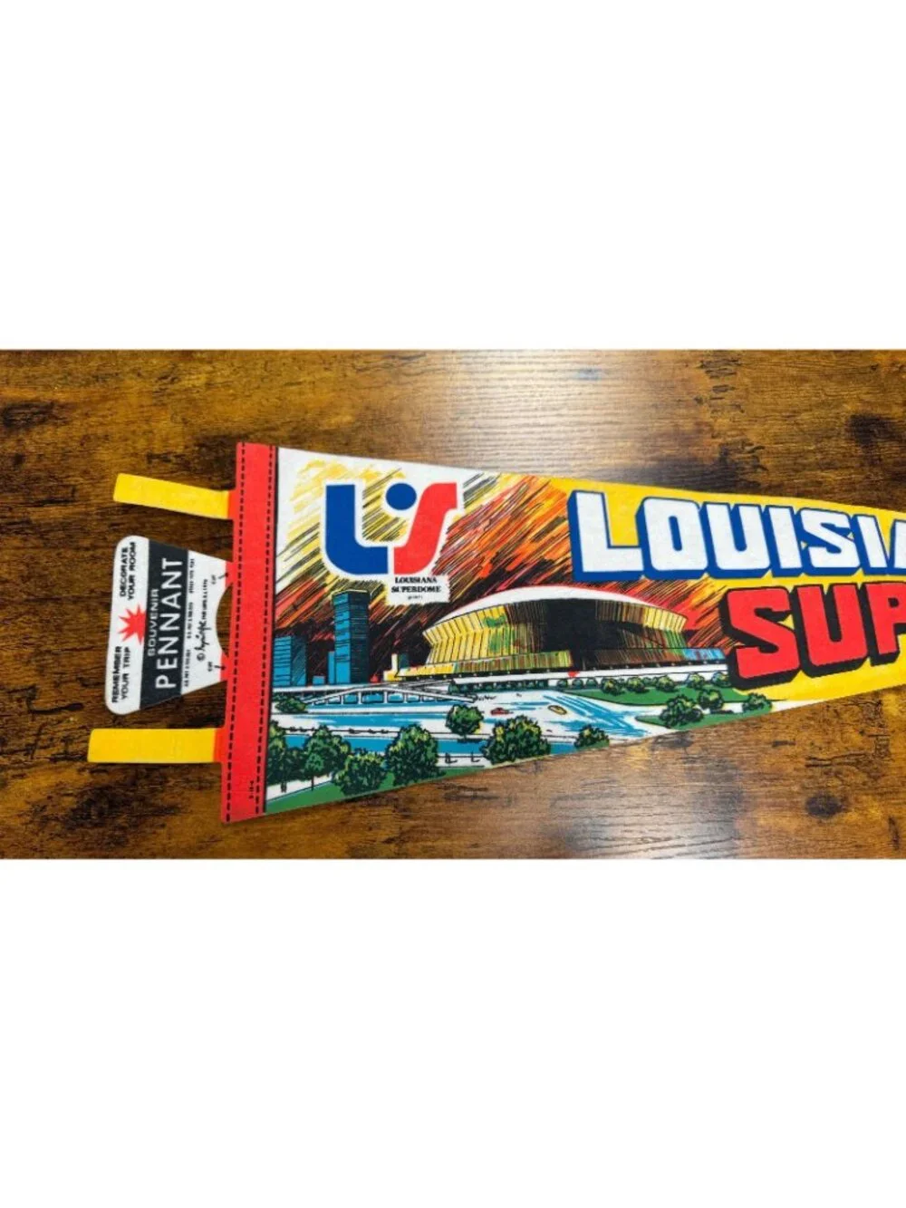Vintage 1971 Louisiana Superdome pennant
